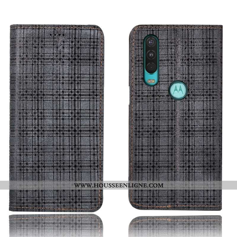 Coque Motorola One Action Protection Cuir Véritable Tout Compris Incassable Housse Téléphone Portabl