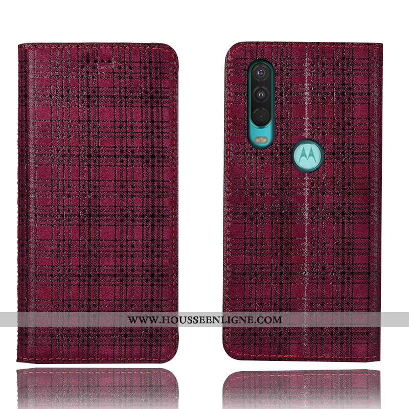 Coque Motorola One Action Protection Cuir Véritable Tout Compris Incassable Housse Téléphone Portabl