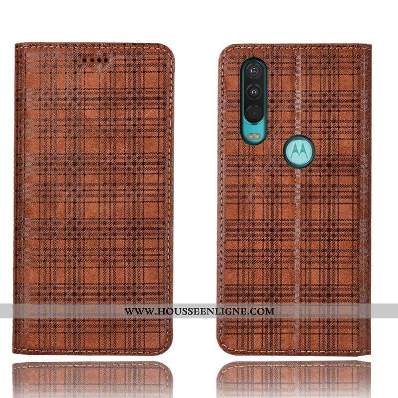 Coque Motorola One Action Protection Cuir Véritable Tout Compris Incassable Housse Téléphone Portabl