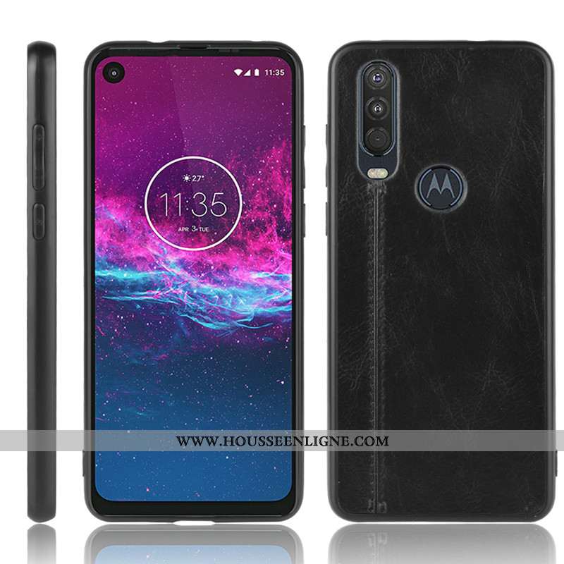 Coque Motorola One Action Protection Modèle Fleurie Bovins Téléphone Portable Rouge Étui