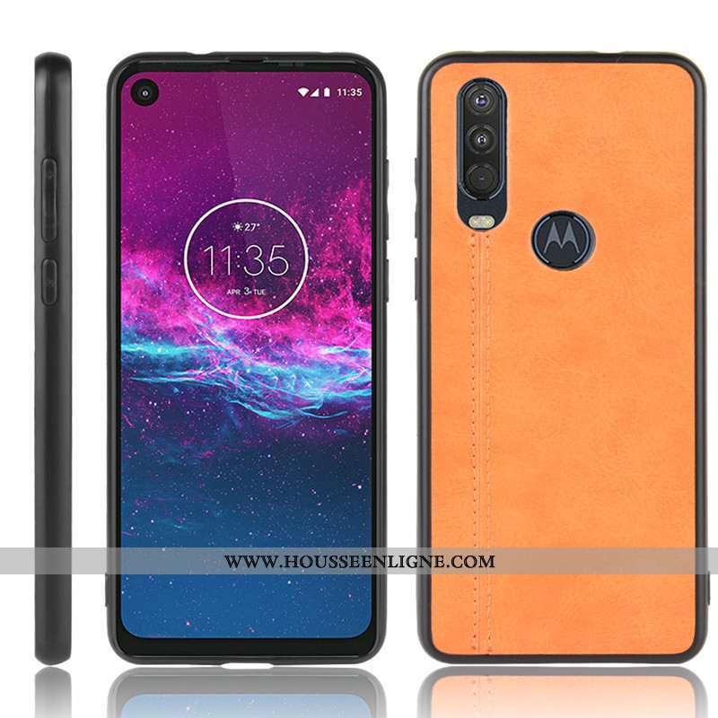 Coque Motorola One Action Protection Modèle Fleurie Bovins Téléphone Portable Rouge Étui