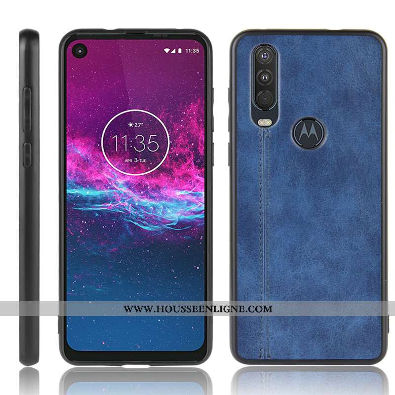 Coque Motorola One Action Protection Modèle Fleurie Bovins Téléphone Portable Rouge Étui