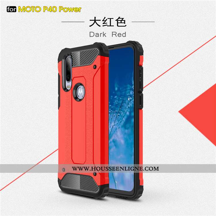 Coque Motorola One Action Tendance Protection Rouge Tout Compris Étui Téléphone Portable