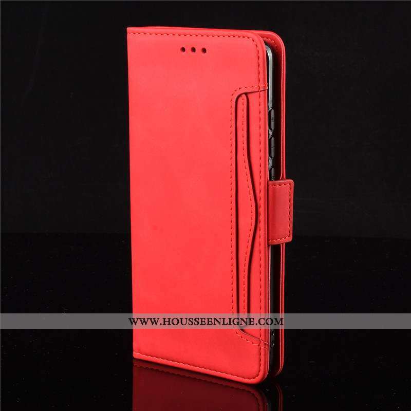 Coque Motorola One Hyper Protection Cuir Étui Clamshell Téléphone Portable Noir