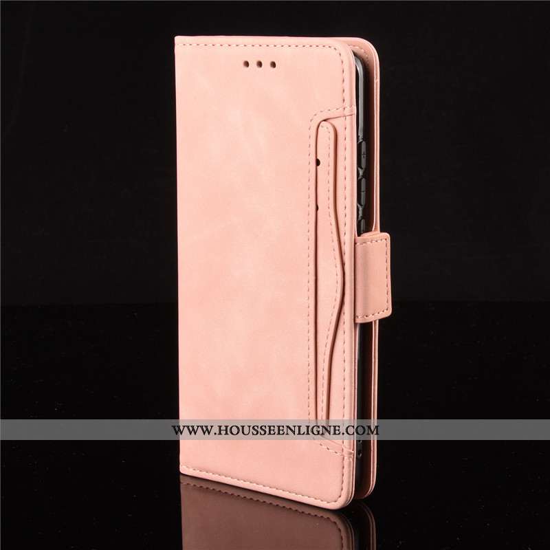 Coque Motorola One Macro Protection Cuir Noir Téléphone Portable Étui