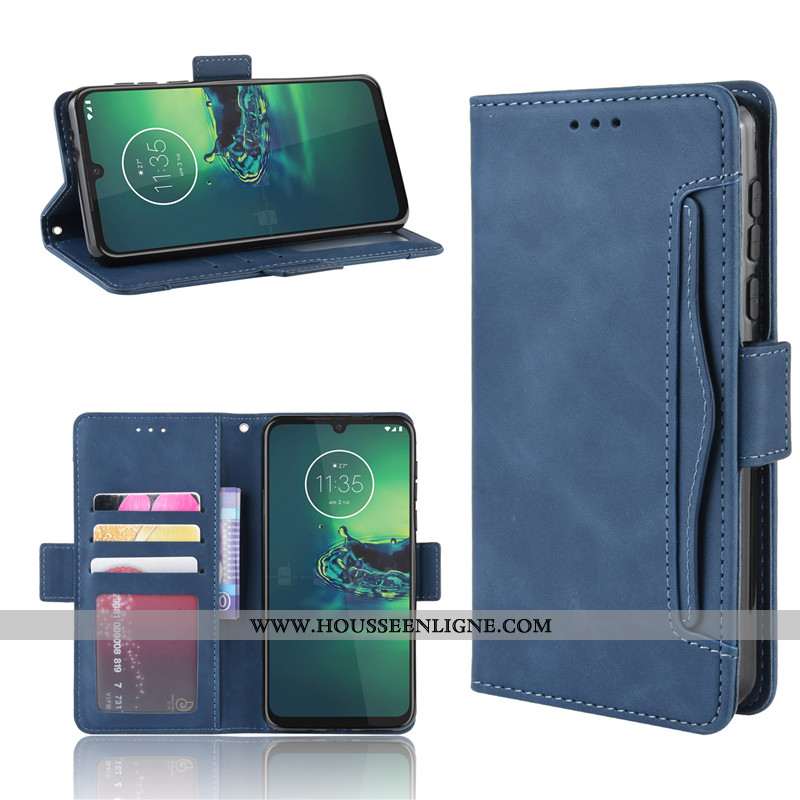 Coque Motorola One Macro Protection Cuir Noir Téléphone Portable Étui