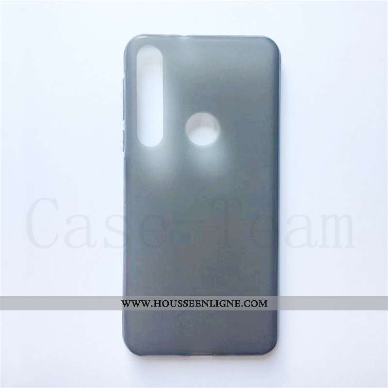 Coque Motorola One Macro Protection Tissu Étui Bleu Téléphone Portable