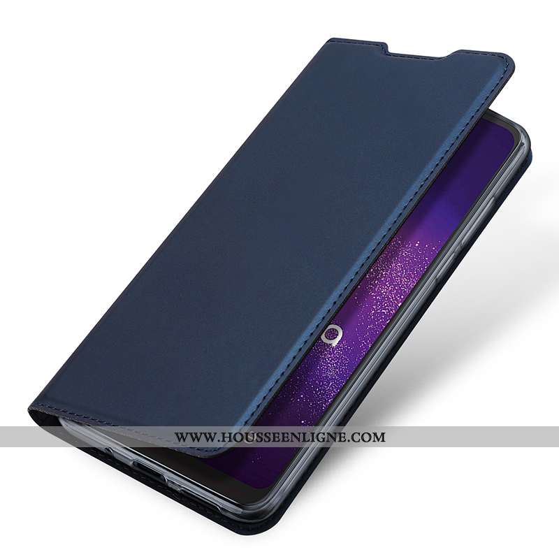 Coque Motorola One Macro Sac Protection Incassable Téléphone Portable Carte Étui Bleu Marin Bleu Fon