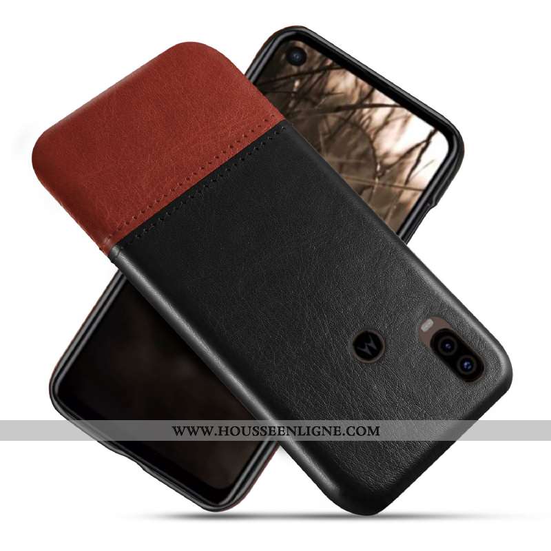Coque Motorola One Vision Protection Téléphone Portable Rouge Étui Personnalisé