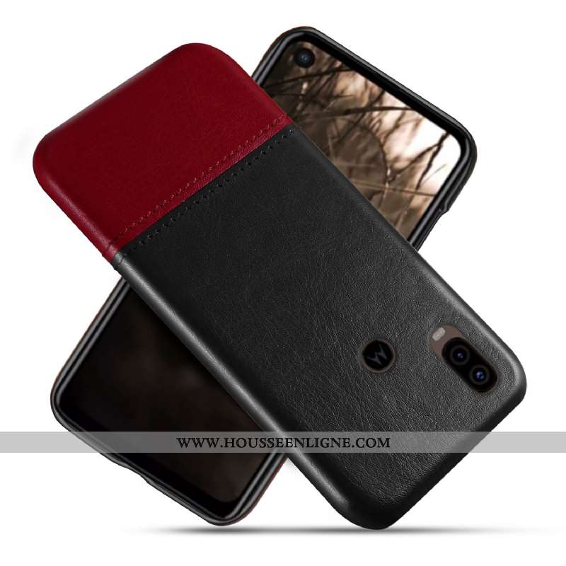 Coque Motorola One Vision Protection Téléphone Portable Rouge Étui Personnalisé