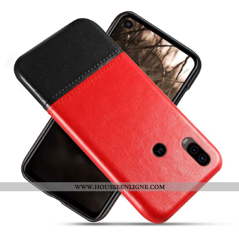Coque Motorola One Vision Protection Téléphone Portable Rouge Étui Personnalisé