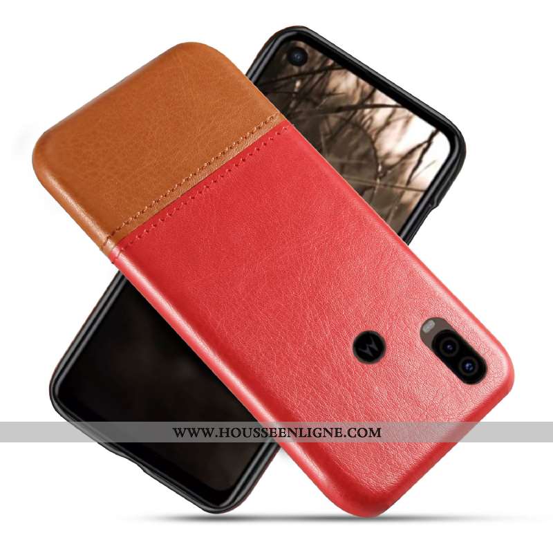 Coque Motorola One Vision Protection Téléphone Portable Rouge Étui Personnalisé
