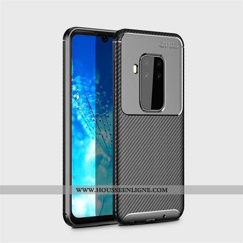 Coque Motorola One Zoom Fluide Doux Protection Fibre Étui Noir Délavé En Daim Business
