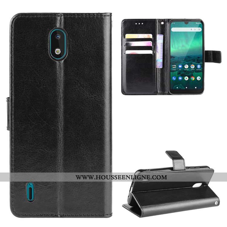 Coque Nokia 1.3 Ornements Suspendus Portefeuille Incassable Protection Housse Noir