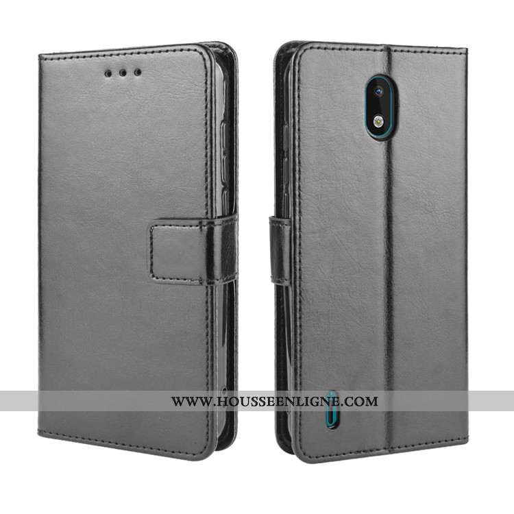 Coque Nokia 1.3 Ornements Suspendus Portefeuille Incassable Protection Housse Noir