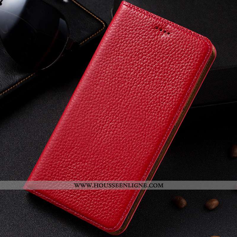 Coque Nokia 1 Plus Cuir Véritable Cuir Protection Jours Modèle Fleurie Litchi Téléphone Portable Mar