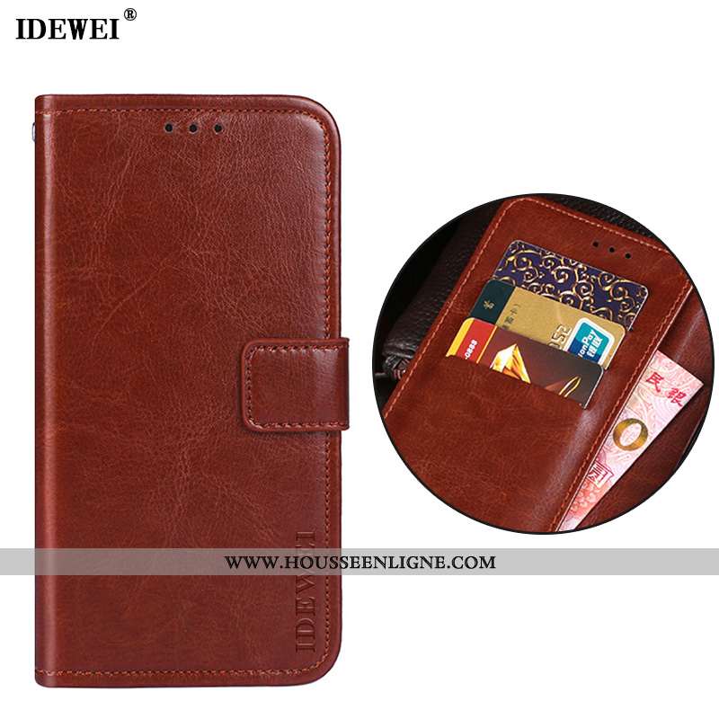 Coque Nokia 1 Plus Portefeuille Cuir 2020 Carte Téléphone Portable Protection Marron