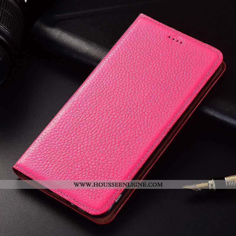 Coque Nokia 2.1 Cuir Silicone Téléphone Portable Protection Véritable Rouge Incassable Clamshell Ros