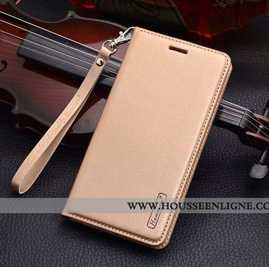Coque Nokia 2.1 Cuir Véritable Cuir Téléphone Portable Or Housse Protection Doré