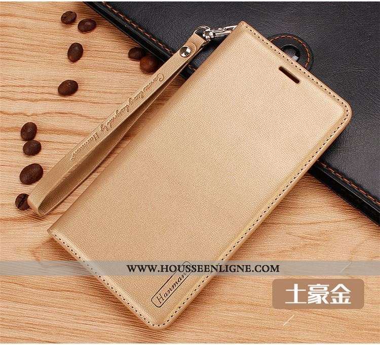 Coque Nokia 2.1 Cuir Véritable Cuir Téléphone Portable Or Housse Protection Doré