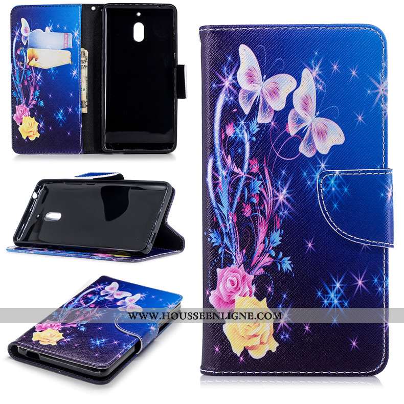Coque Nokia 2.1 Dessin Animé Cuir Peinture Téléphone Portable Étui Housse Protection Coloré