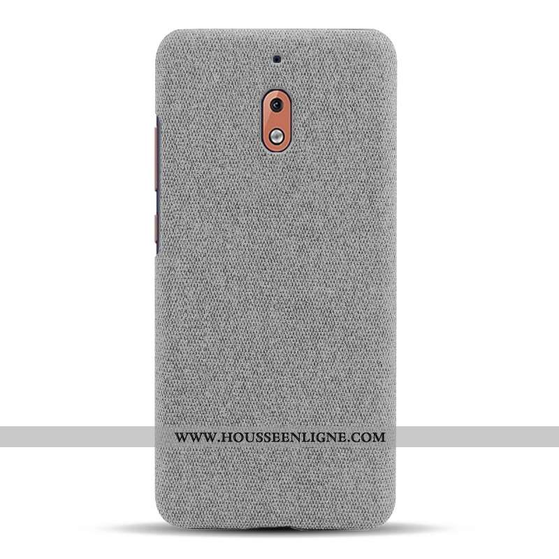Coque Nokia 2.1 Légère Protection Tissu Incassable Téléphone Portable Légères Étui Gris