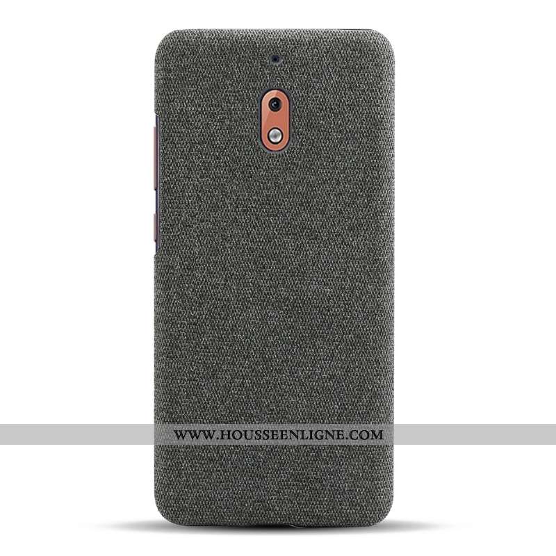 Coque Nokia 2.1 Légère Protection Tissu Incassable Téléphone Portable Légères Étui Gris