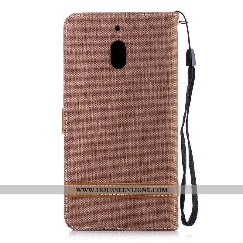 Coque Nokia 2.1 Personnalité Créatif Tissu Cuir Téléphone Portable Marron