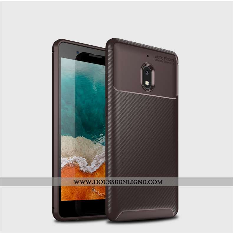 Coque Nokia 2.1 Silicone Protection Fluide Doux Ballon Noir Légère
