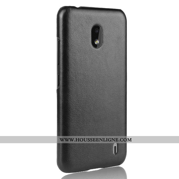 Coque Nokia 2.2 Cuir Protection Portefeuille Étui Noir Téléphone Portable