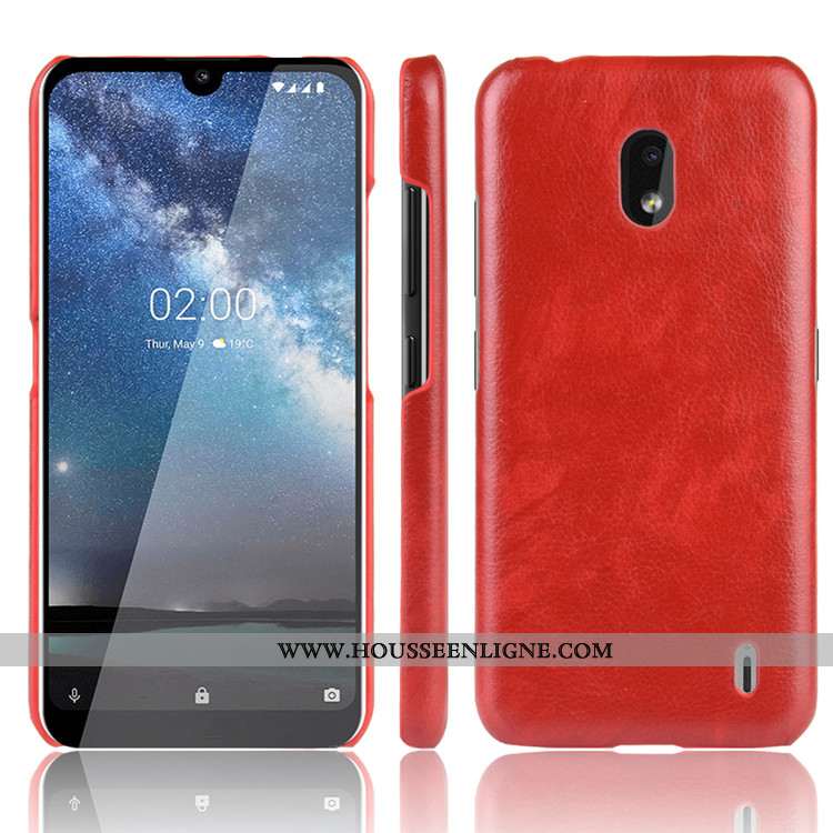 Coque Nokia 2.2 Cuir Protection Portefeuille Étui Noir Téléphone Portable