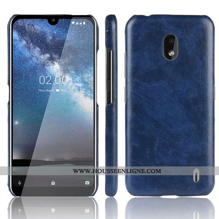 Coque Nokia 2.2 Cuir Protection Portefeuille Étui Noir Téléphone Portable