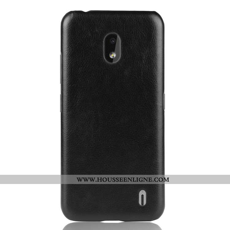 Coque Nokia 2.2 Cuir Protection Portefeuille Étui Noir Téléphone Portable