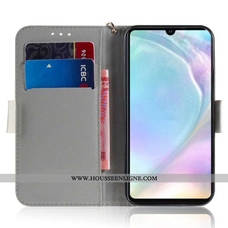Coque Nokia 2.2 Portefeuille Cuir Housse Étui Pu Carte Blanche