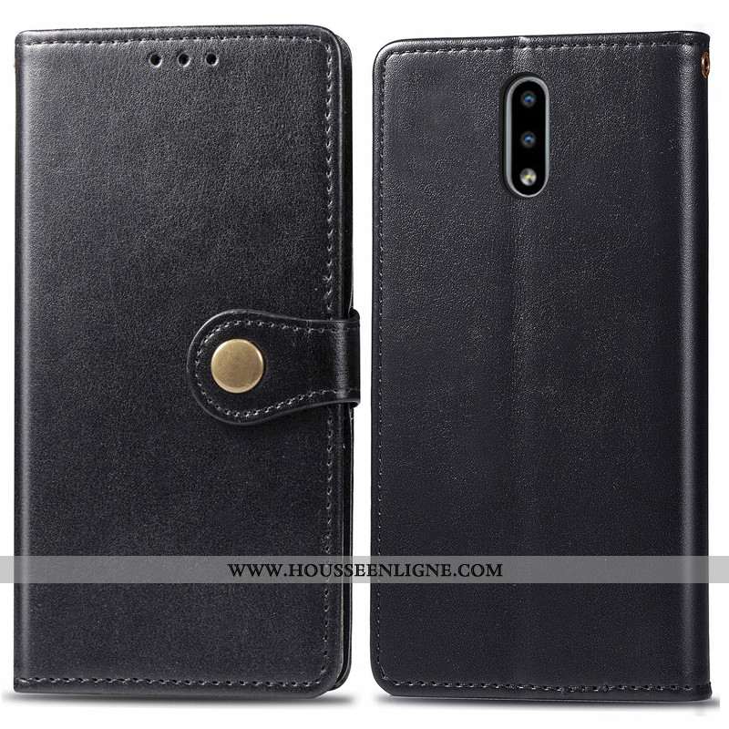 Coque Nokia 2.3 Ornements Suspendus Cuir Rouge Simple Couleur Unie Étui Business