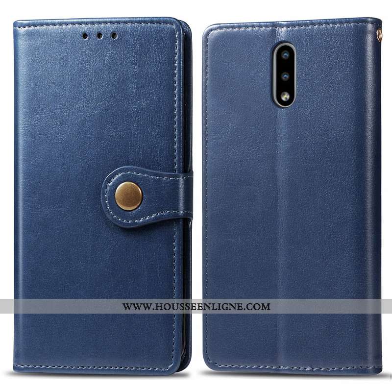 Coque Nokia 2.3 Ornements Suspendus Cuir Rouge Simple Couleur Unie Étui Business