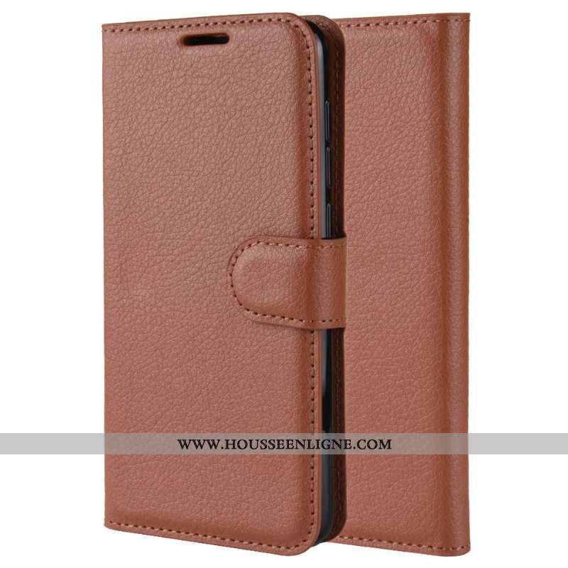 Coque Nokia 2.3 Protection Portefeuille Clamshell Étui Support Carte Marron