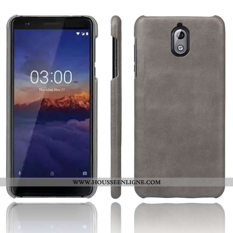 Coque Nokia 3.1 Cuir Protection Rouge Qualité Téléphone Portable Tendance