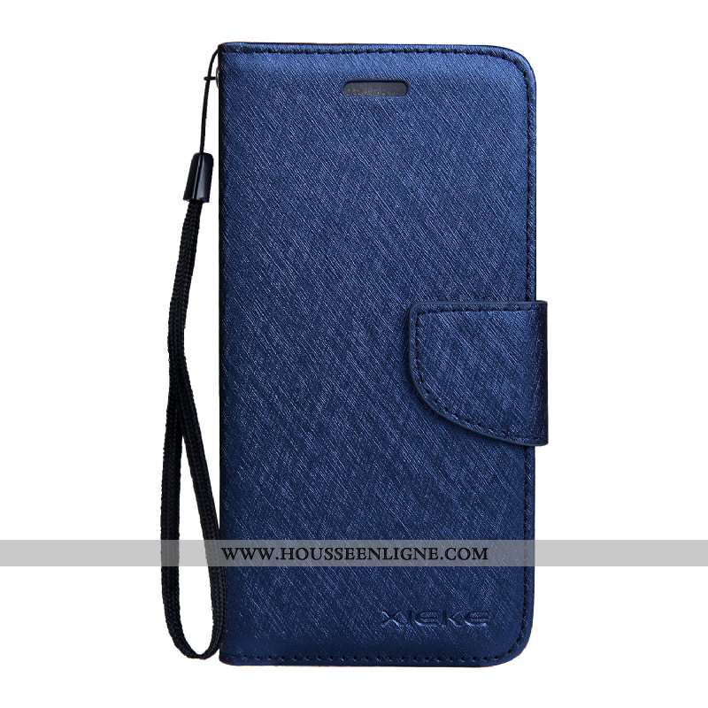 Coque Nokia 3.1 Modèle Fleurie Cuir Housse Étui Soie Mulberry Mois Bleu