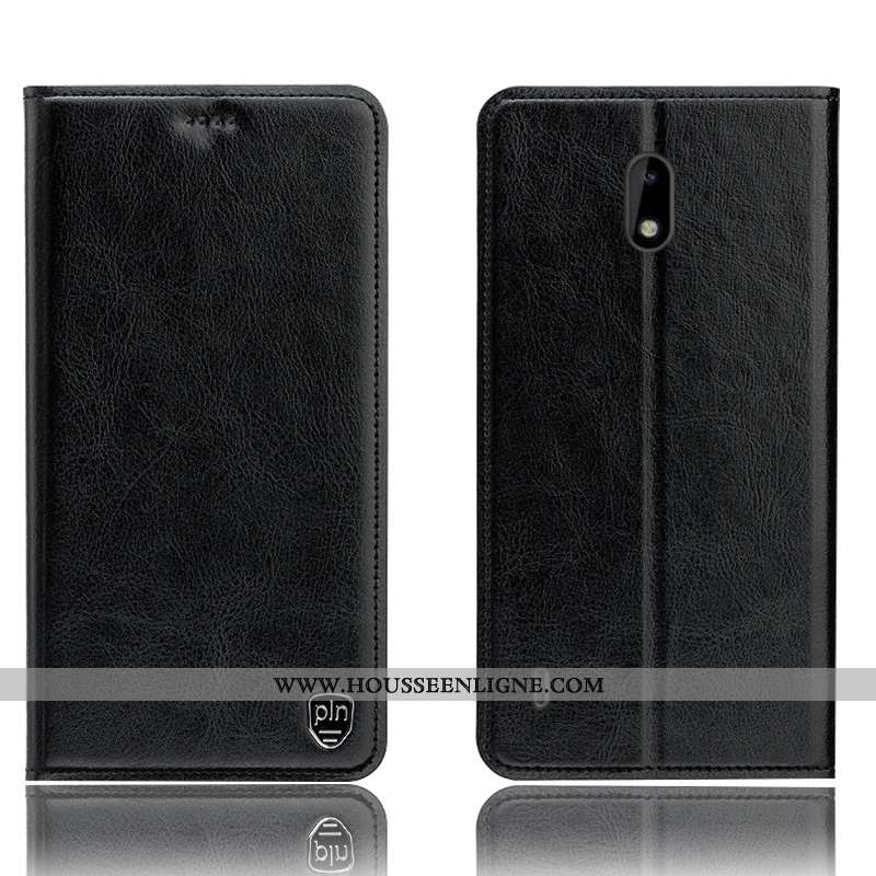 Coque Nokia 3.1 Modèle Fleurie Protection Étui Téléphone Portable Bleu Marin Housse Bleu Foncé