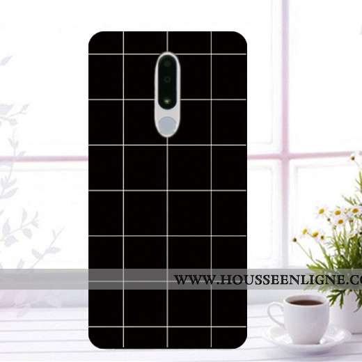 Coque Nokia 3.1 Plus Protection Fluide Doux Étui Incassable Noir Téléphone Portable