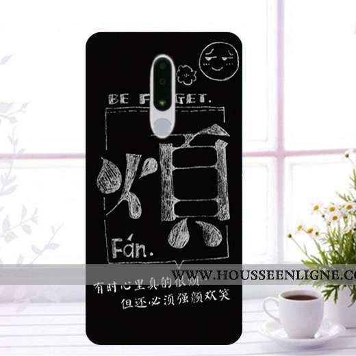 Coque Nokia 3.1 Plus Protection Fluide Doux Étui Incassable Noir Téléphone Portable
