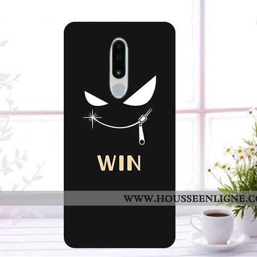 Coque Nokia 3.1 Plus Protection Fluide Doux Étui Incassable Noir Téléphone Portable