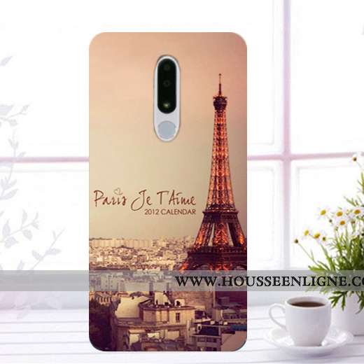 Coque Nokia 3.1 Plus Protection Fluide Doux Étui Incassable Noir Téléphone Portable