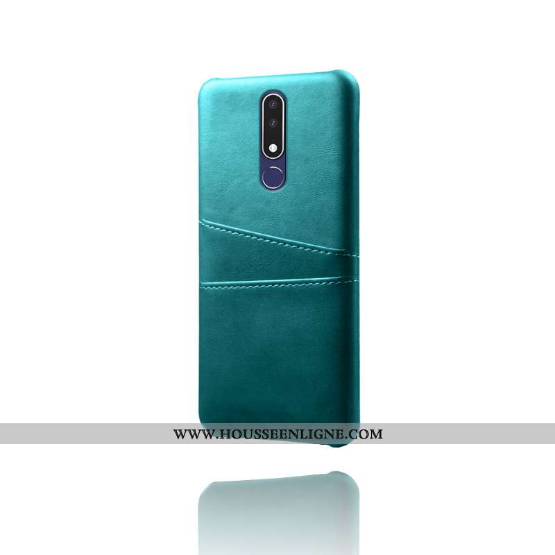 Coque Nokia 3.1 Plus Protection Marron Carte Étui Téléphone Portable
