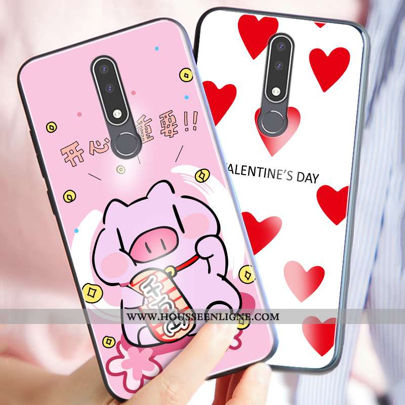 Coque Nokia 3.1 Plus Silicone Mode Fluide Doux Étui Incassable Protection Dessin Animé Rouge