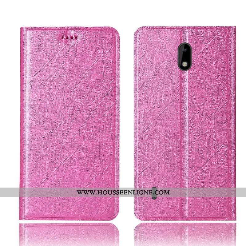 Coque Nokia 3.1 Protection Étui Incassable Soie Tout Compris Rouge Rose