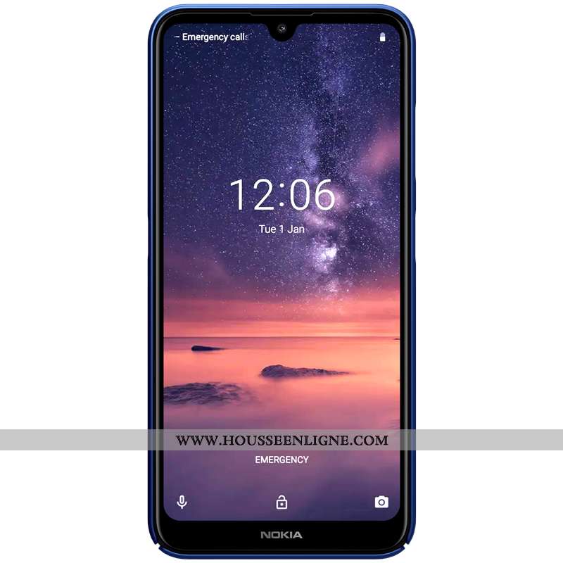 Coque Nokia 3.2 Légère Délavé En Daim Incassable Étui Or Téléphone Portable Doré