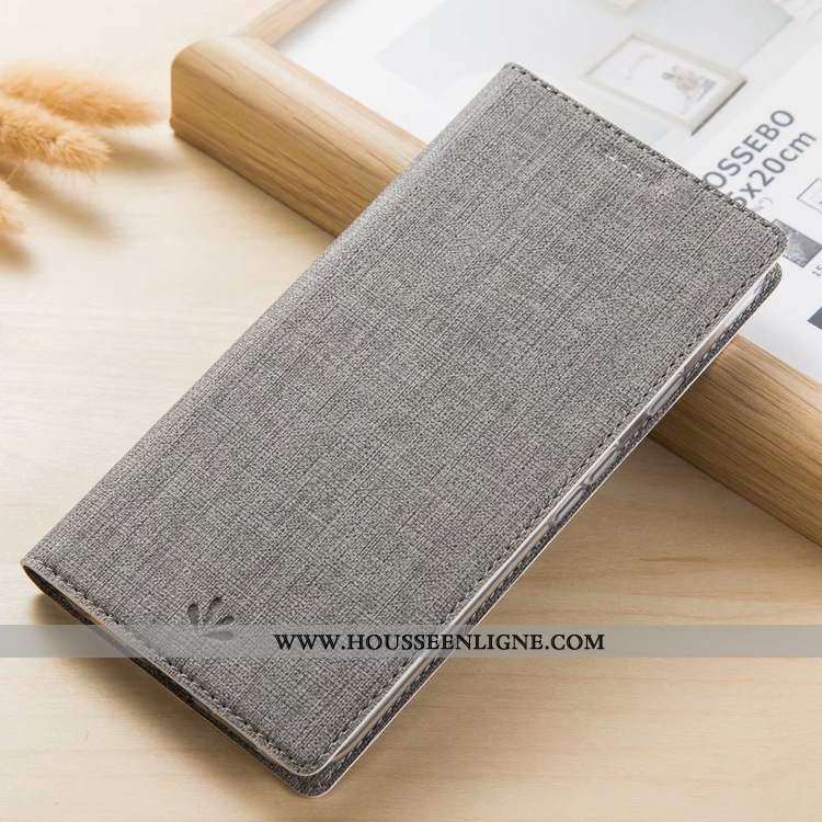 Coque Nokia 3.2 Protection Cuir Modèle Fleurie Téléphone Portable Gris Carte Étui