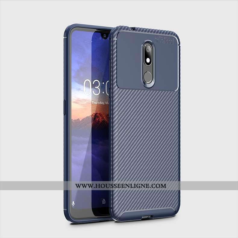 Coque Nokia 3.2 Protection Fluide Doux Ballon Fibre Incassable Simple Silicone Bleu
